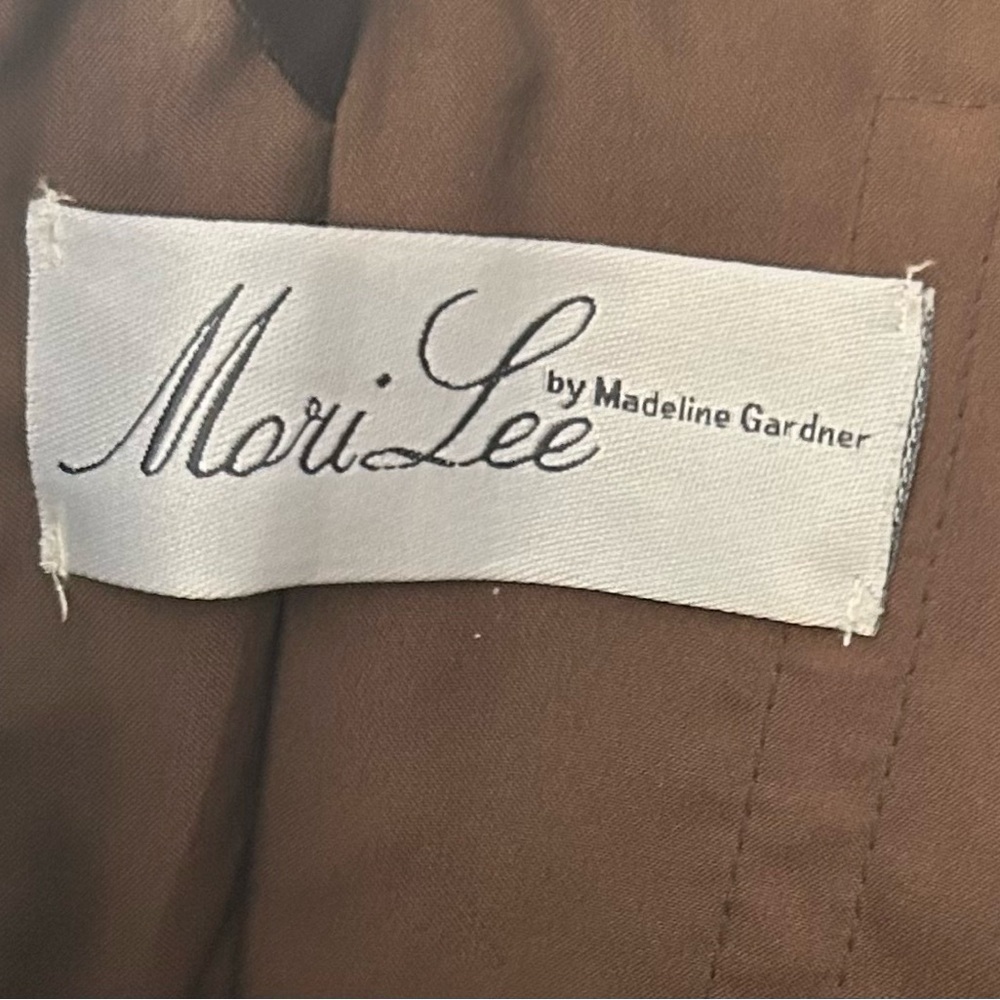VTG Mori Lee by Madeline Gardner Sz 6 Chocolate Brown Strapless Event Dress - Picture 9 of 11